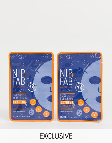 NIP+FAB X ASOS - Glycolic Fix Extreme - Duo de masques à bulles à l'acide glycolique - ÉCONOMIE DE 50%