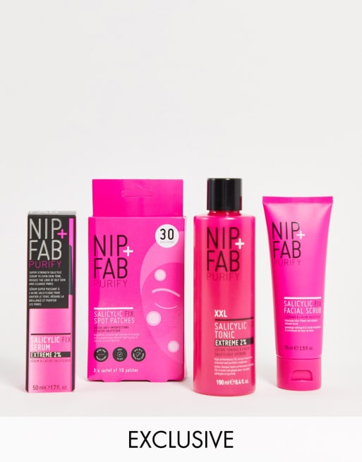 NIP+FAB x ASOS - Salicylic Exfoliate + Purify Regime - Hudplejesæt (spar 41%) - Kun hos ASOS