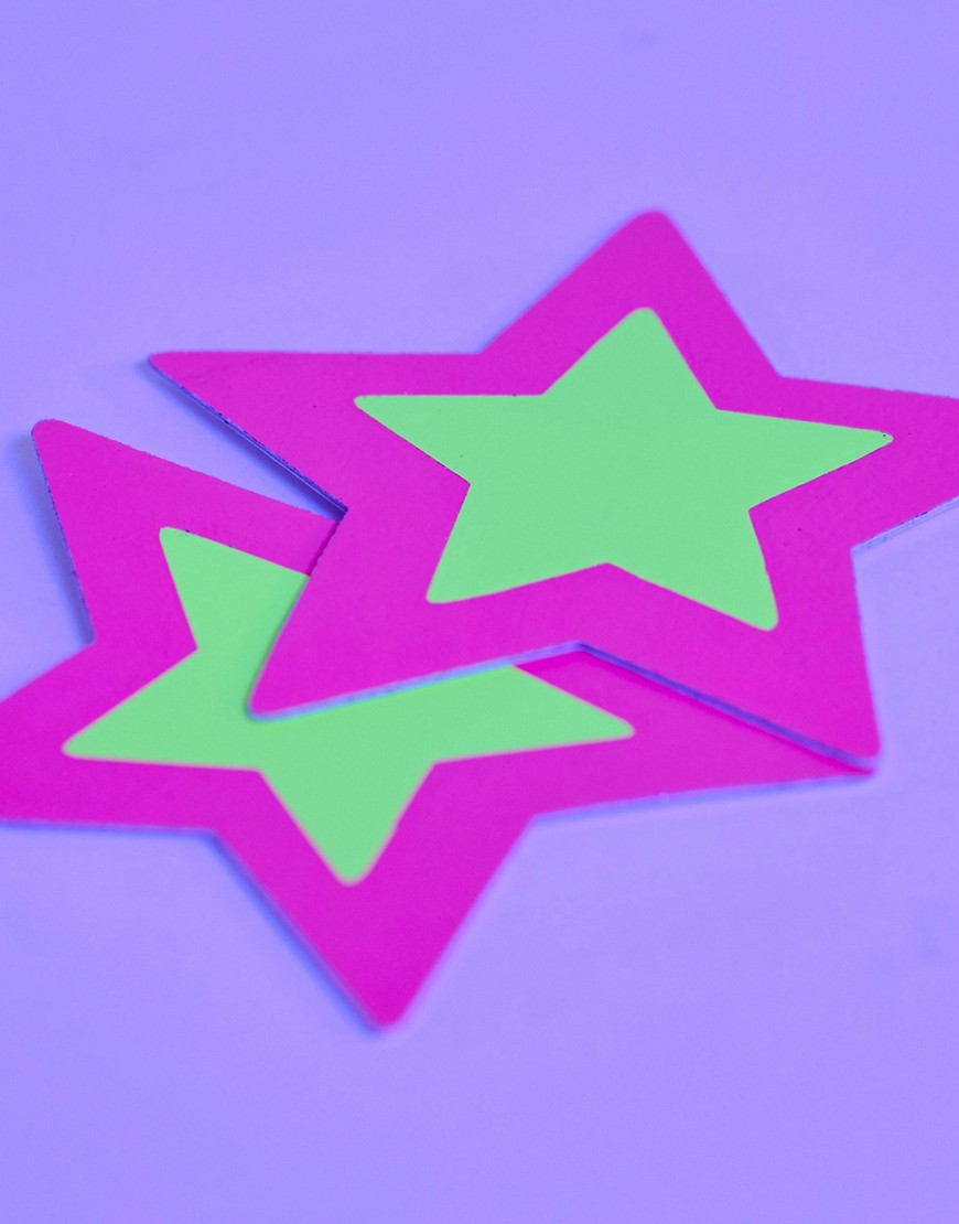 Nipztix By Neva Nude – Nipple covers i stjärnform som lyser i mörkret-Flerfärgad