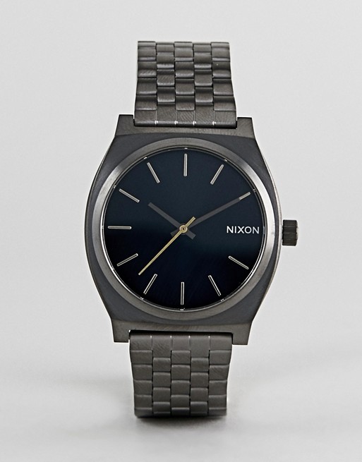 Nixon A045 Time Teller Bracelet Watch In Silver 37mm