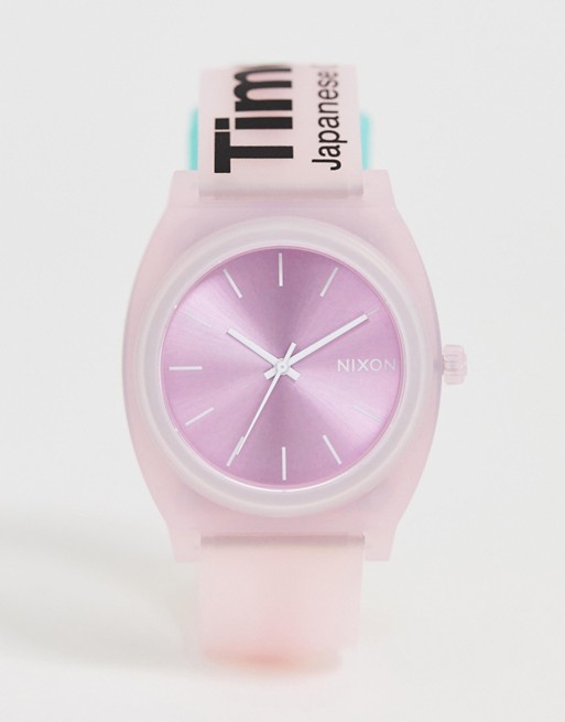 Nixon A119 Time Teller P silicone watch in pink