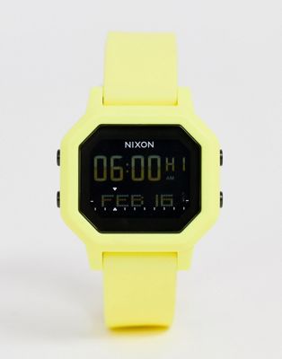 Nixon - A1210 Siren - Digitaal siliconen horloge in citrus-Geel