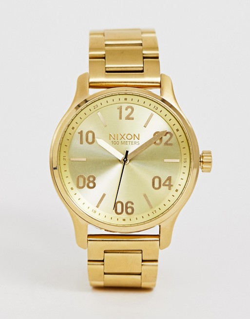 Nixon A1242 Patrol bracelet watch in gold