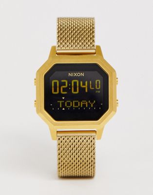 Nixon - A1272 Siren - Mesh horloge in goud