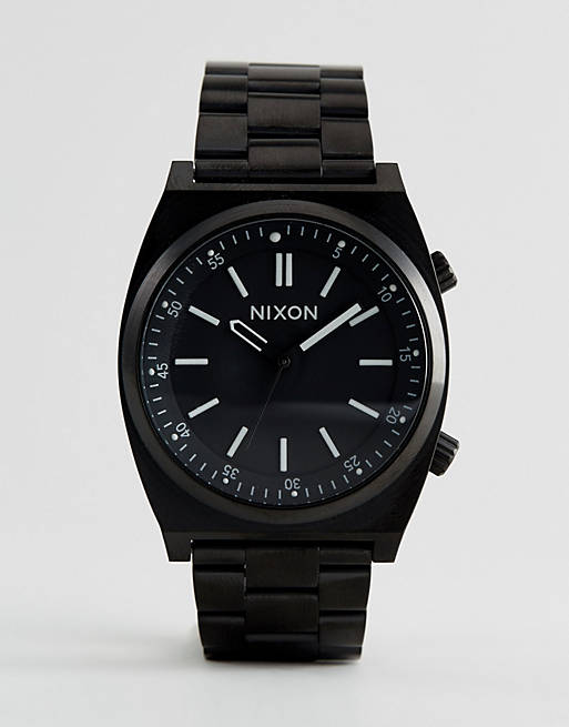 Nixon Brigade Bracelet Watch In Black