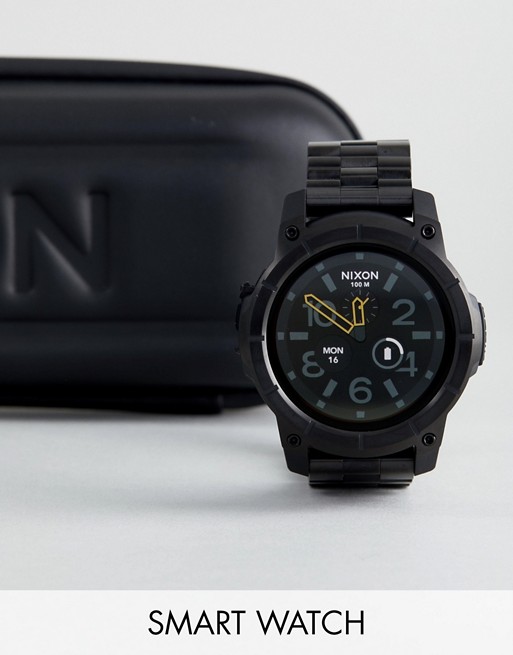 Nixon Mission SS Bracelet Smart Watch In Black