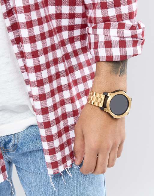 Nixon Mission SS Bracelet Smart Watch In Gold ASOS