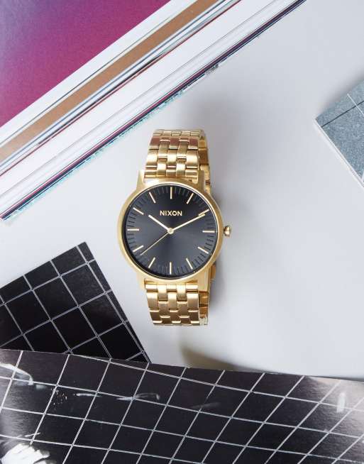 Nixon porter 2025 watch gold