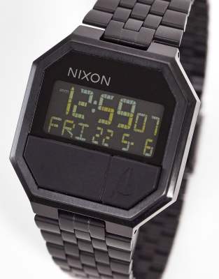 Nixon Re Run Digital Watch In Black