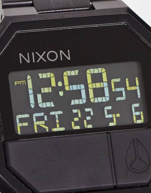 Nixon – Re Run – Digitaluhr in Schwarz ASOS