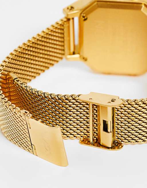 Nixon Siren Milanese Digital Watch In Gold ASOS