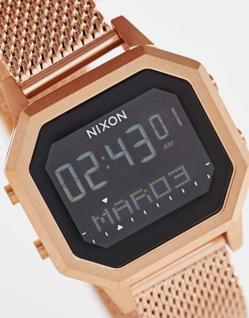 Nixon - Siren Milanese - Digitalt armbåndsur i rosaguld, 3 af 4