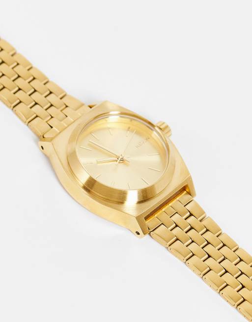 Nixon small discount time teller gold