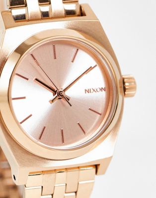 Nixon Small Time Teller watch In Rose Gold