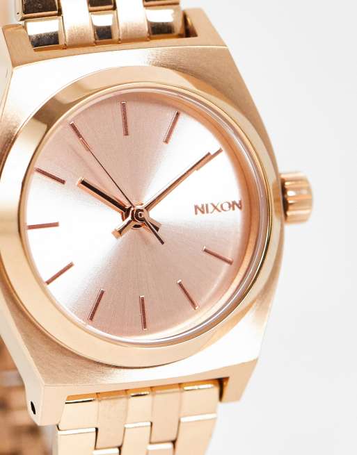 Nixon small time 2025 teller rose gold