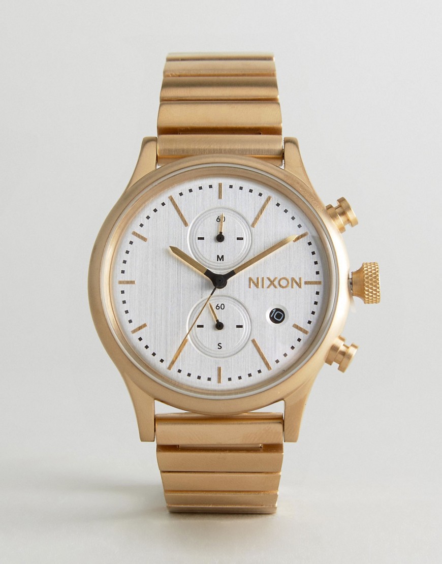 Nixon - Station chronograaf horloge, goud