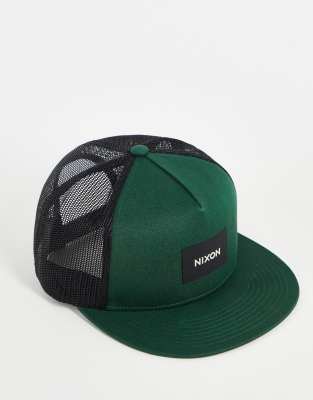 Nixon team trucker hat in khaki