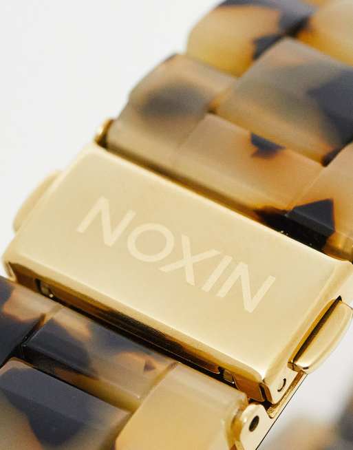 Nixon – Time Teller – Kremowy szylkretowy zegarek z acetatu, 2 z 4