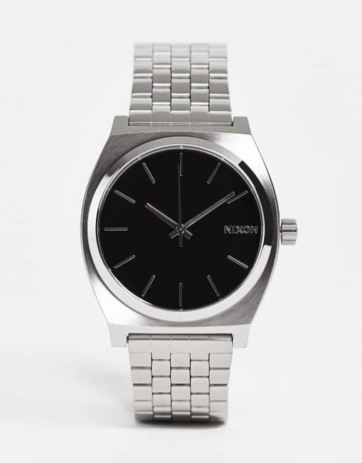 Nixon Time Teller watch in silver ASOS