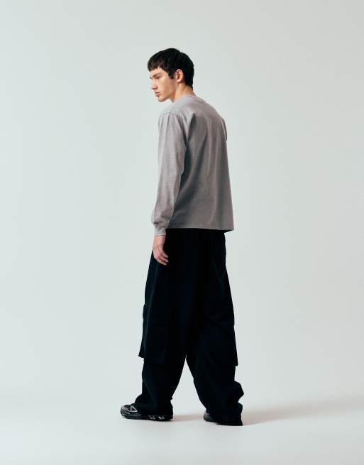 No Problemo 100% cotton large logo sweatshirt in grey marl, 5 of 5