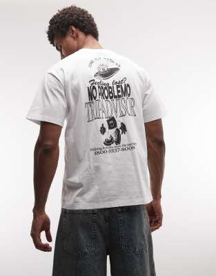 No Problemo 100% Cotton Logo T-shirt With 'trip Advisor' Back Print In White