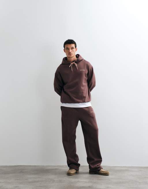 No Problemo 100% cotton mini logo hoodie in brown (part of a set), 3 of 5