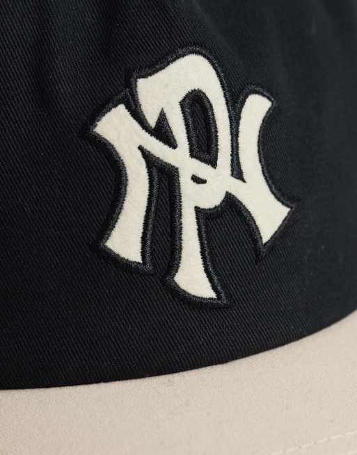 No Problemo 100% cotton NYP cap with contrast peak in black, 2 of 3