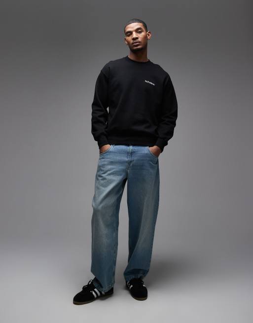 No Problemo 100% cotton sweatshirt with 'trip adviser' back print in black, 2 of 5