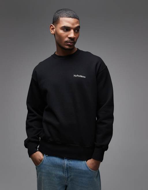 No Problemo 100% cotton sweatshirt with 'trip adviser' back print in black, 3 of 5
