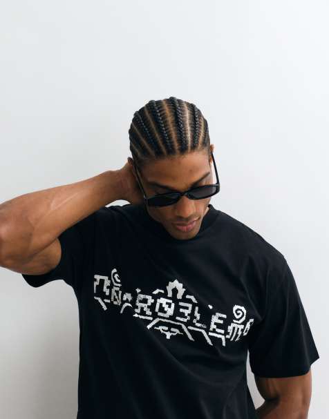 No Problemo 100% cotton t-shirt 'No Carpeto' back print t-shirt in black - view 1