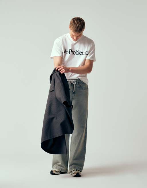No Problemo 100% cotton t-shirt with logo print in white, 3 of 12