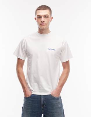 No Problemo 100% Cotton T-shirt With Mini Logo In White