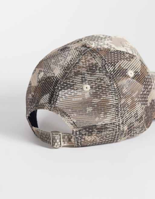 No Problemo 100% cotton tree-like printed logo trucker cap in light sand, 3 of 3
