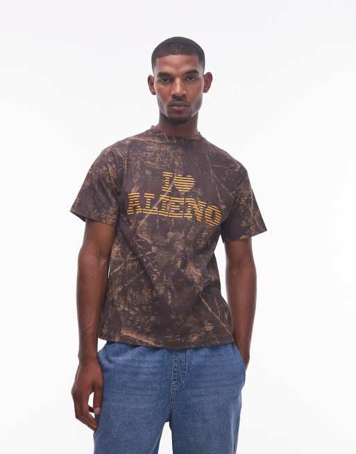 No Problemo alien motof t-shirt in camo