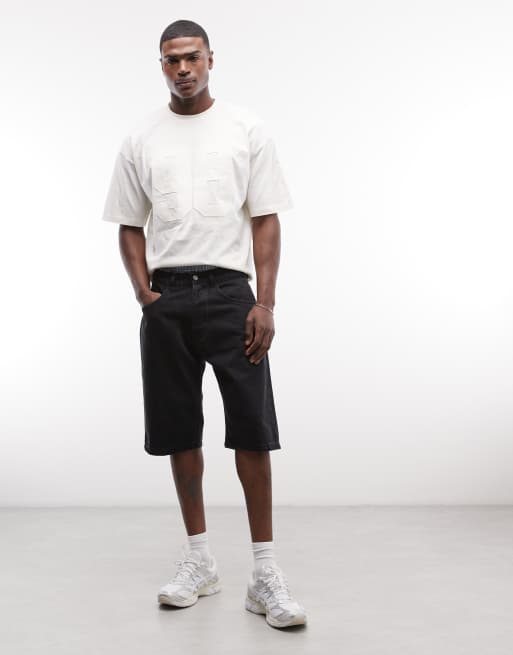 No Problemo baggy denim shorts in black, 2 of 5