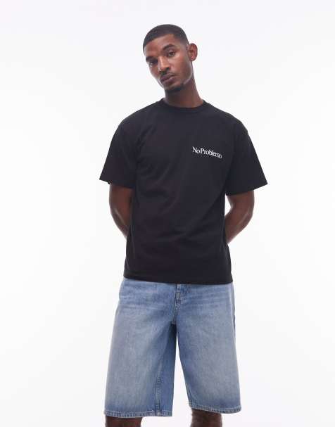 No Problemo – Baumwoll-T-Shirt in Schwarz mit kleinem Logo - view 1