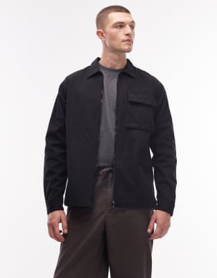 Cargo-Hemd aus Ripstop in Schwarz Schwarz 81-89 CM