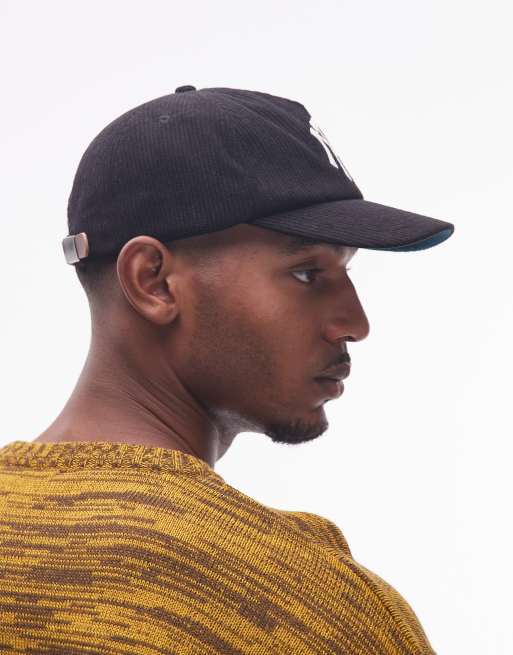 No Problemo - Casquette en velours côtelé de coton à logo - Noir, 3 de 3