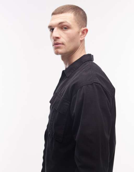 No Problemo - Chemise cargo en tissu ripstop - Noir, 5 de 5