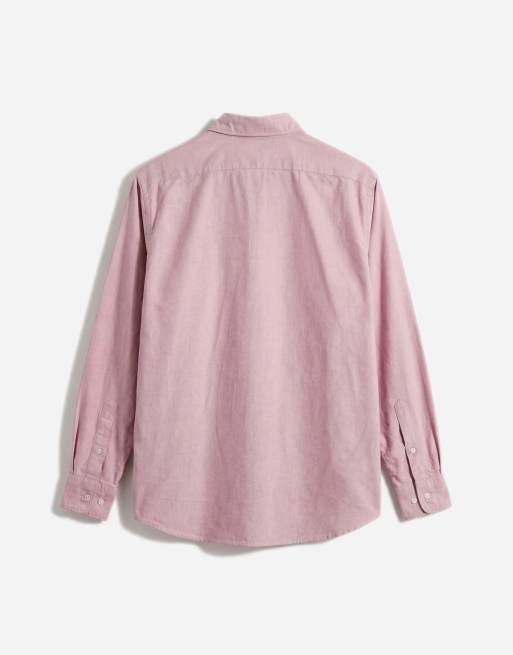 No Problemo - Chemise Oxford à manches longues et logo - Rouge, 7 de 12