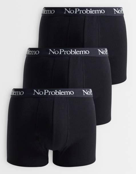 No Problemo - Confezione da 3 boxer neri in misto cotone - view 1
