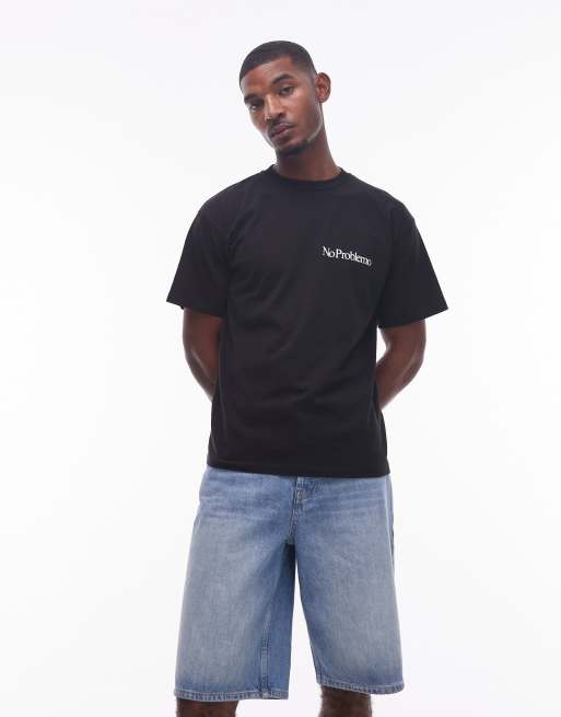No Problemo – Czarny T-shirt z małym logo