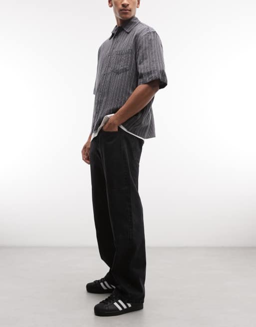 No Problemo double knee jeans in black wash, 2 of 5