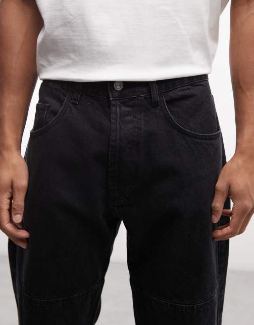 No Problemo double knee jeans in black wash, 4 of 5