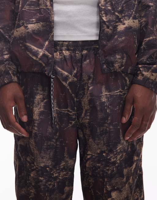 No Problemo ensemble pantalon en nylon à imprimé camouflage foncé effet glitch, 4 de 5