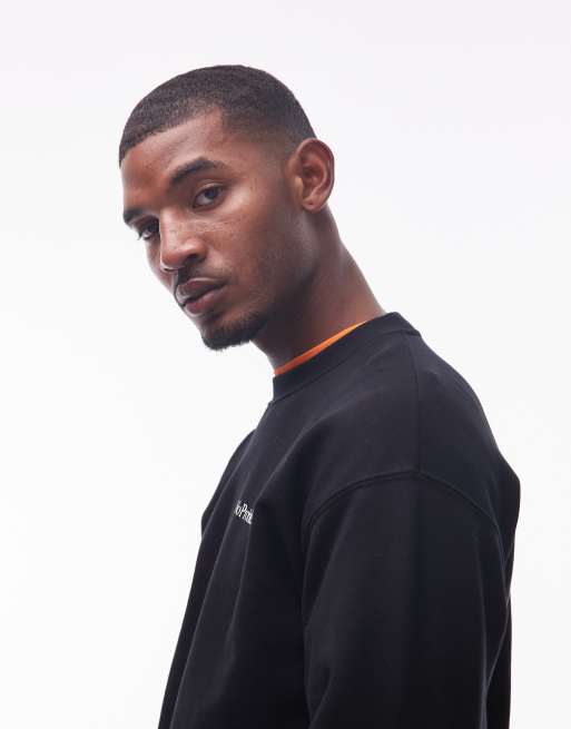 No Problemo - Felpa nera in cotone con logo piccolo, 4 di 5
