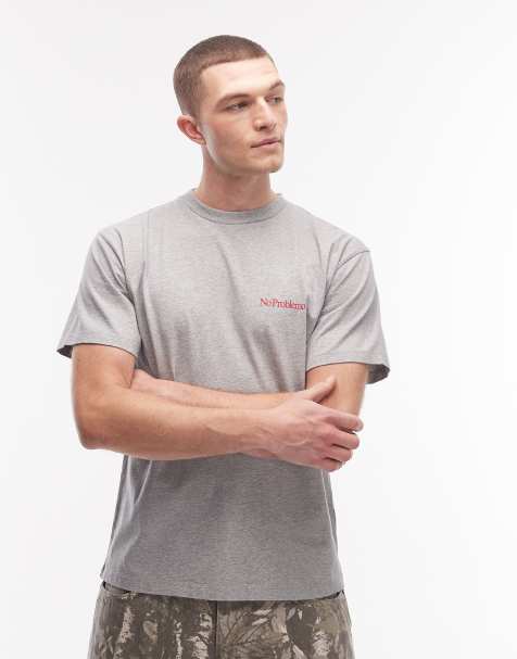 No Problemo – Grå t-shirt i 100% bomull med liten logga - view 1