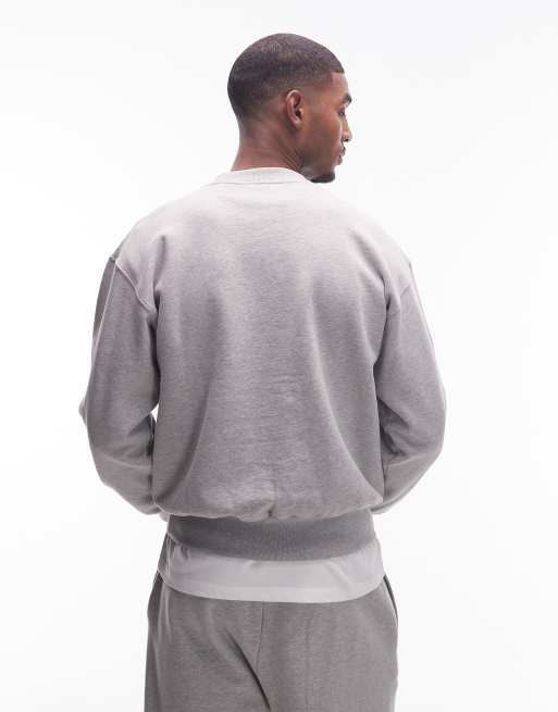 No Problemo - Gråmeleret bomulds-sweatshirt med logo, 3 af 5