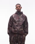 [No Problemo] No Problemo hooded glitch nylon jacket in dark real tree camo print (part of a set)-Multi L MULTI