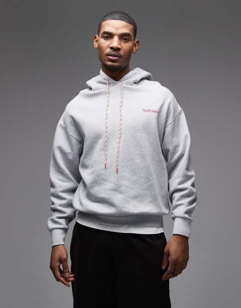 No Problemo - Hoodie met mini-logo in grijs - view 1
